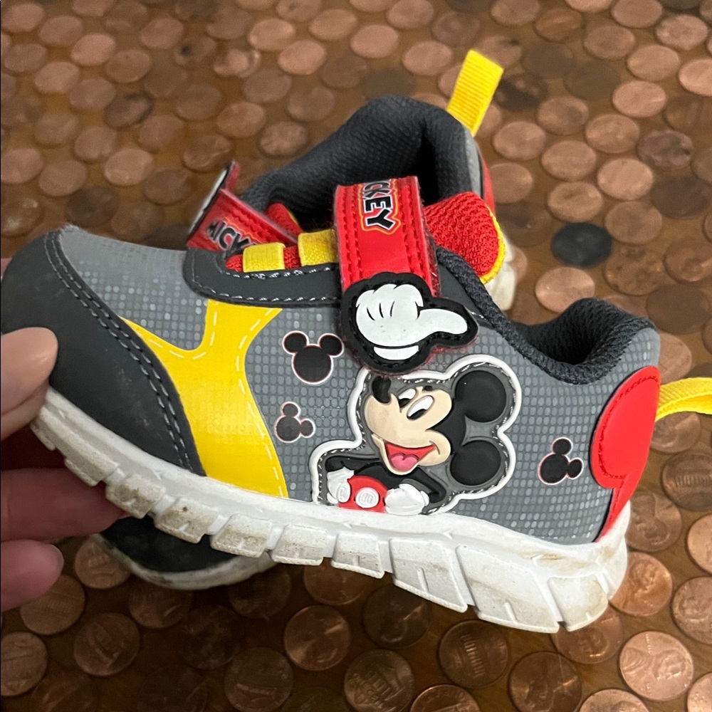 Disney Mickey Mouse Sneakers - Gray, Yellow, Red